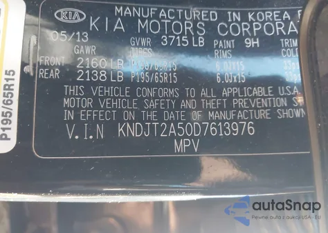 2013 Kia Soul from USA, damaged, VIN KNDJT2A50D7613976